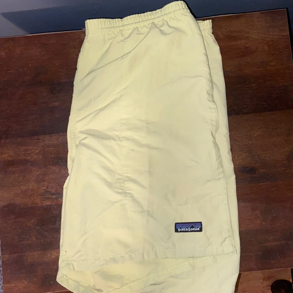 Mens Patagonia Yellow Swim Trunk Shorts